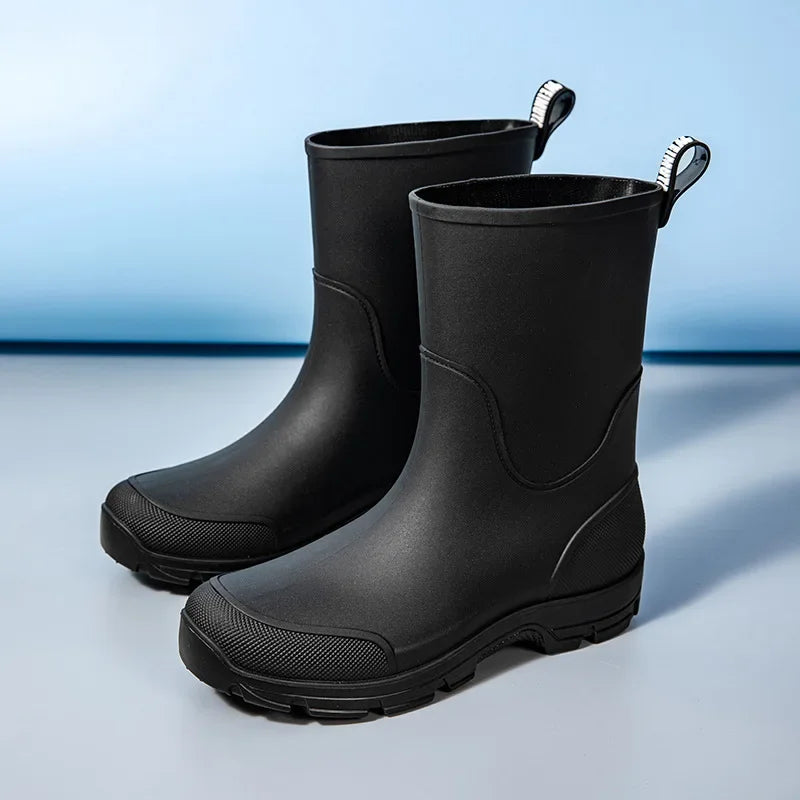 Bottes de Pluie Mi-mollet pour Femmes - Légères et Imperméables avec Adhérence