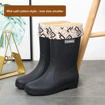 Bottes de Pluie Mi-Mollet pour Femmes - Imperméables et Antidérapantes