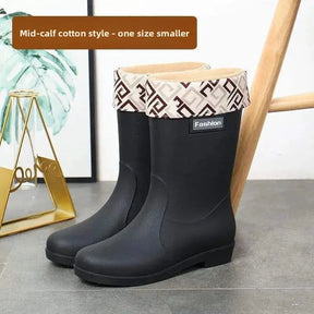 Bottes de Pluie Mi-Mollet pour Femmes - Imperméables et Antidérapantes