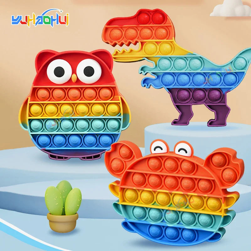 Jouet Anti-Stress Pop It en Silicone - Soulagement Sensoriel pour Enfants et Adultes