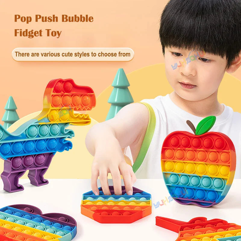 Jouet Anti-Stress Pop It en Silicone - Soulagement Sensoriel pour Enfants et Adultes