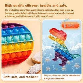 Jouet Anti-Stress Pop It en Silicone - Soulagement Sensoriel pour Enfants et Adultes