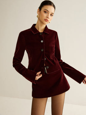 Blazer Court en Velours - Élégance et Confort pour Toutes Occasions