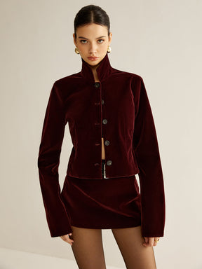 Blazer Court en Velours - Élégance et Confort pour Toutes Occasions