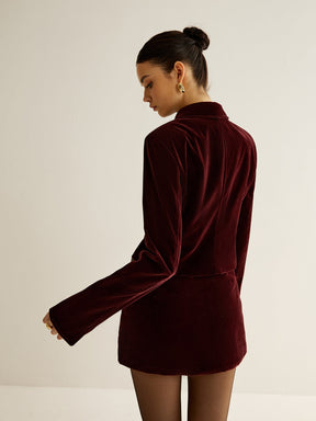 Blazer Court en Velours - Élégance et Confort pour Toutes Occasions