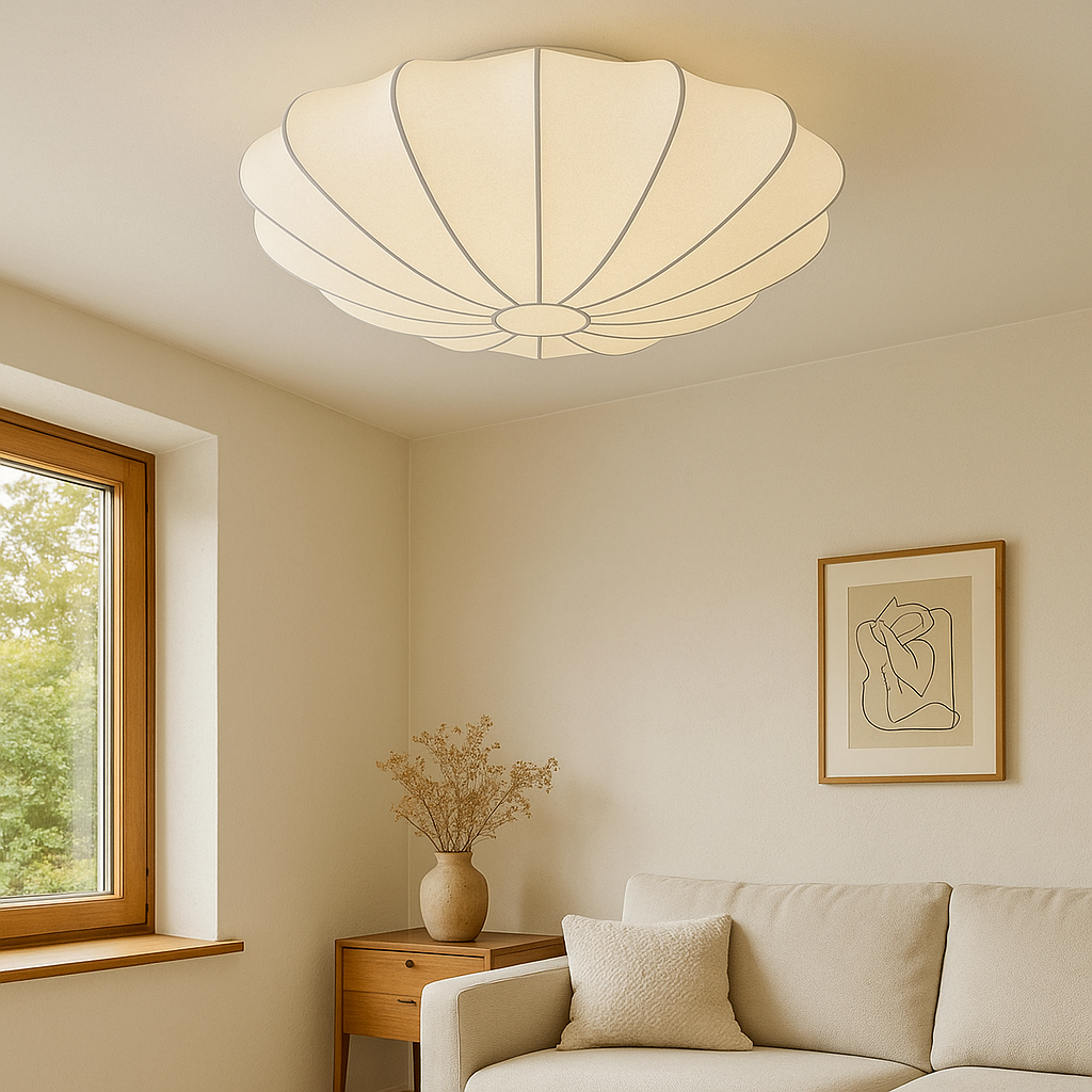 Lampe de Plafond Moderne et Élégante - Design Sculptural et Atmosphère Chaleureuse
