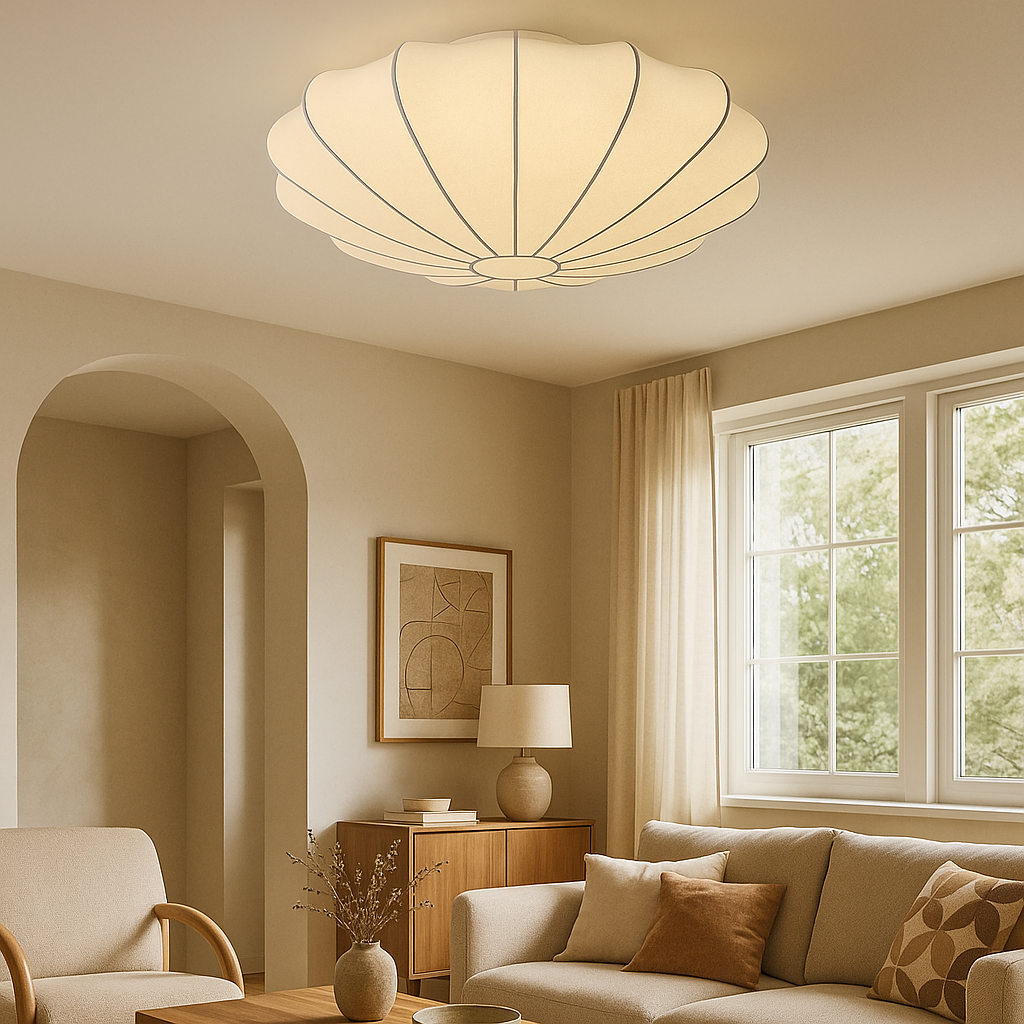 Lampe de Plafond Moderne et Élégante - Design Sculptural et Atmosphère Chaleureuse
