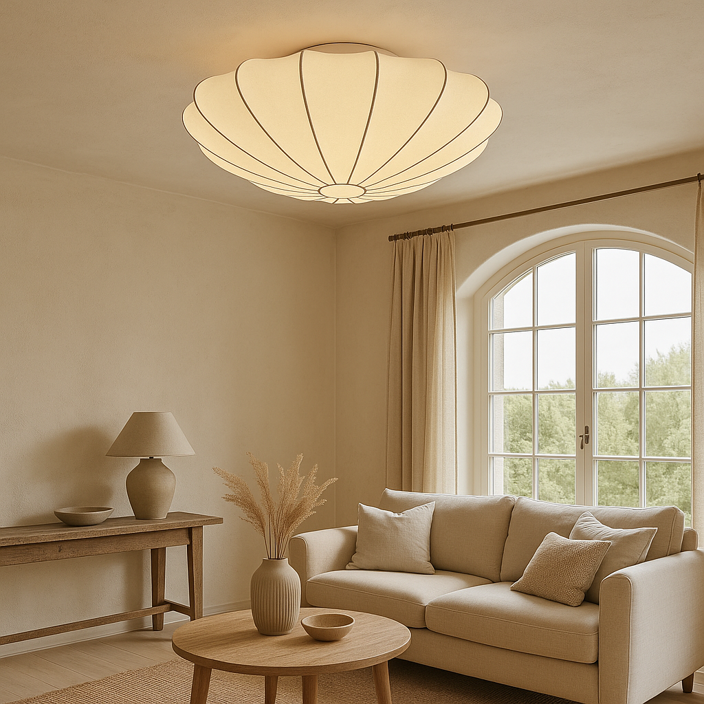 Lampe de Plafond Moderne et Élégante - Design Sculptural et Atmosphère Chaleureuse