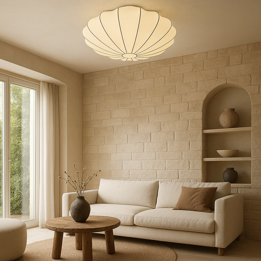Lampe de Plafond Moderne et Élégante - Design Sculptural et Atmosphère Chaleureuse