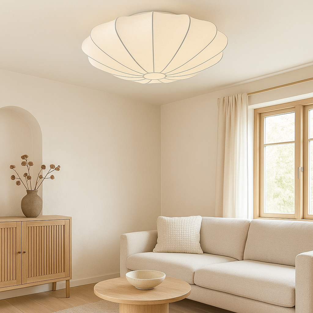 Lampe de Plafond Moderne et Élégante - Design Sculptural et Atmosphère Chaleureuse