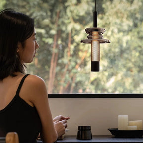 Lampe Suspendue Géométrique LED - Design Contemporain et Réglable