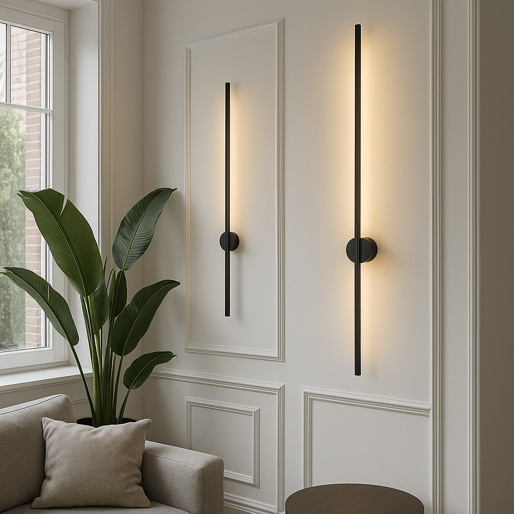 Applique Murale Linéaire Moderne - Design Élégant et Atmosphère Chaleureuse