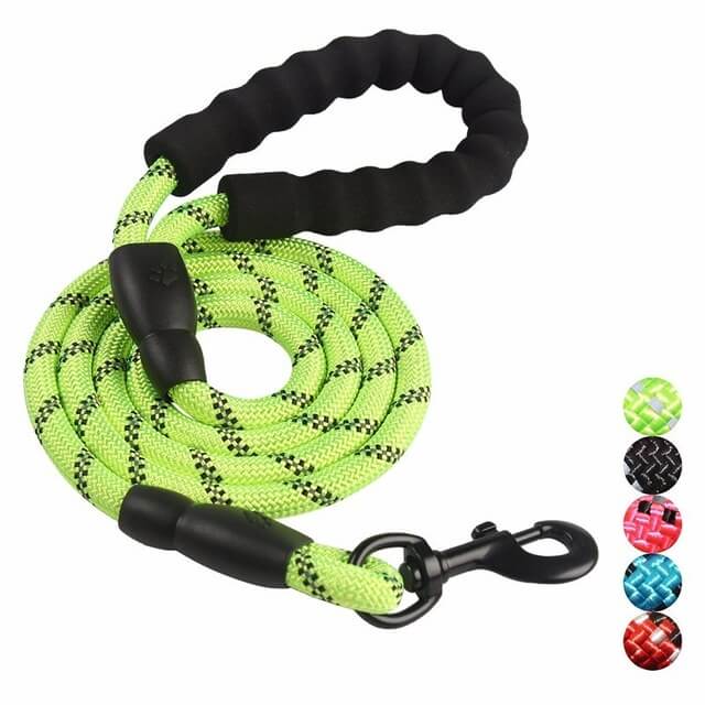 Laisse Réfléchissante pour Chien - Nylon Durable et Crochet Rotatif 360°