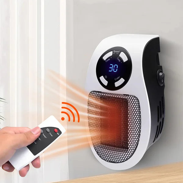 Chauffage Électrique Portable avec Télécommande - Réchauffement Rapide et Sécurisé