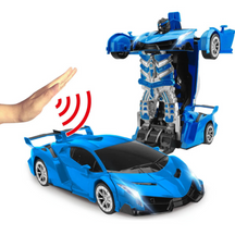 Voiture Robot Télécommandée Transformable - Jouet Amusant avec Lumières et Musique