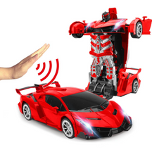 Voiture Robot Télécommandée Transformable - Jouet Amusant avec Lumières et Musique