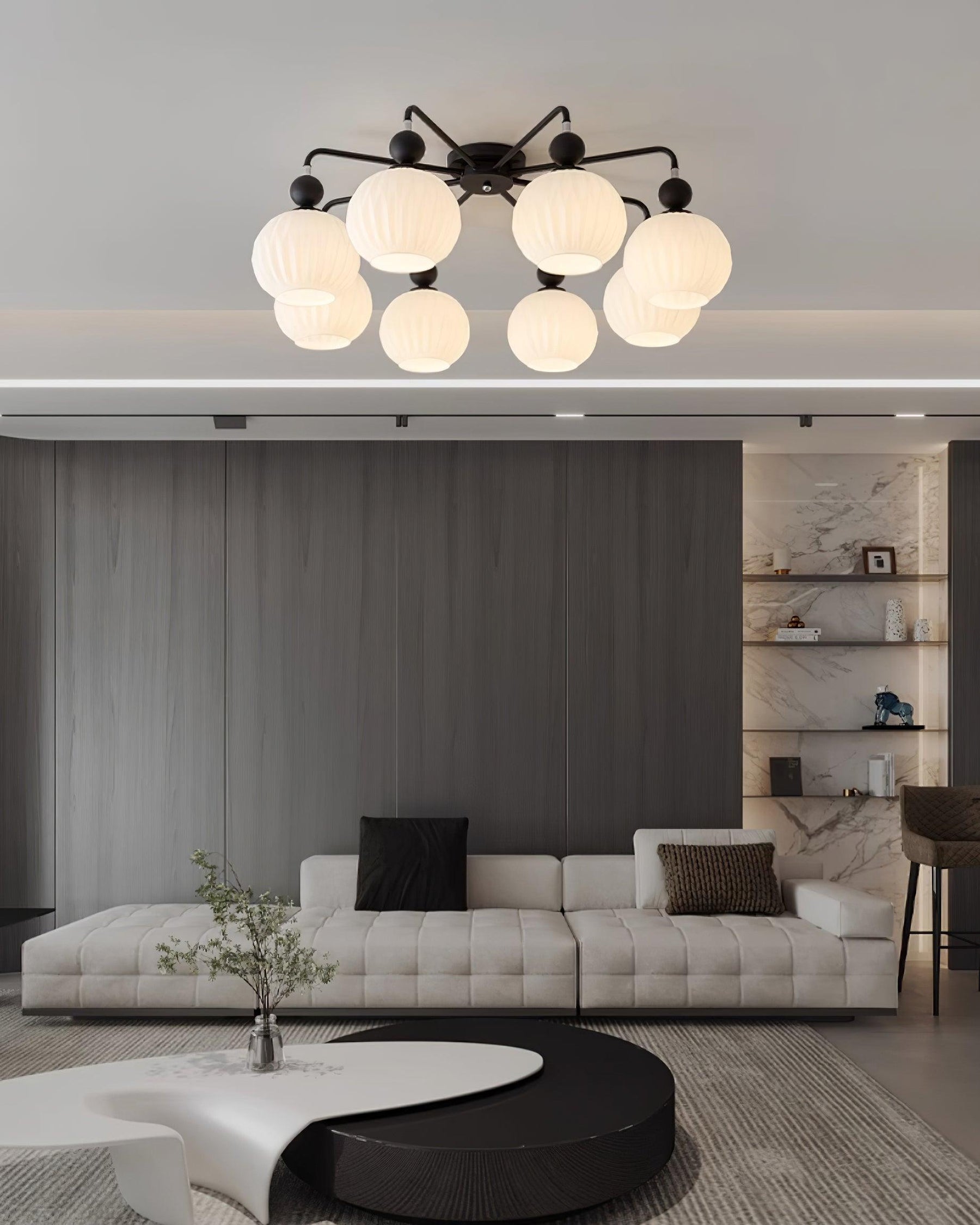 Lampe de Plafond Élégante en Verre - Design Moderne et Lumière Chaude