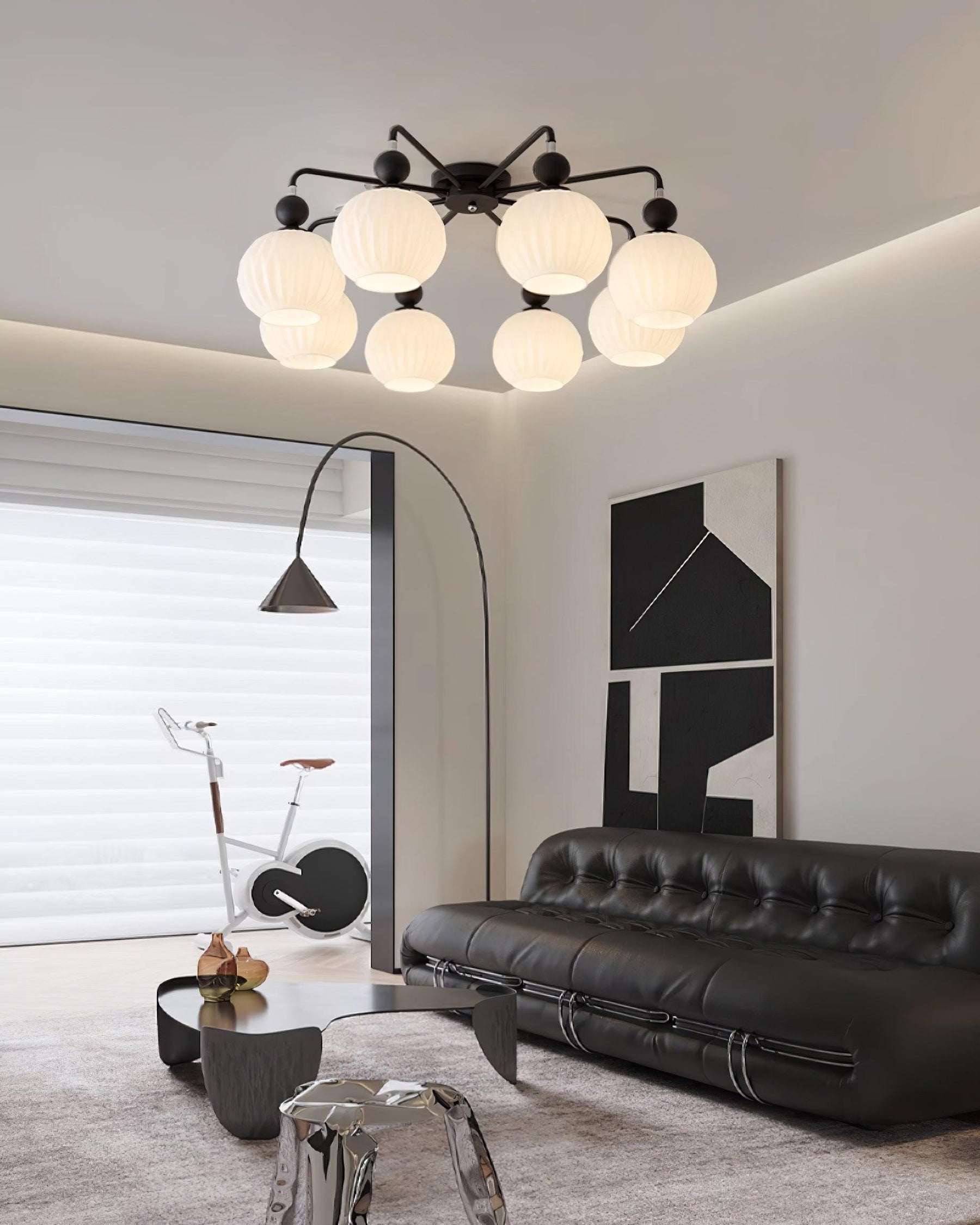 Lampe de Plafond Élégante en Verre - Design Moderne et Lumière Chaude