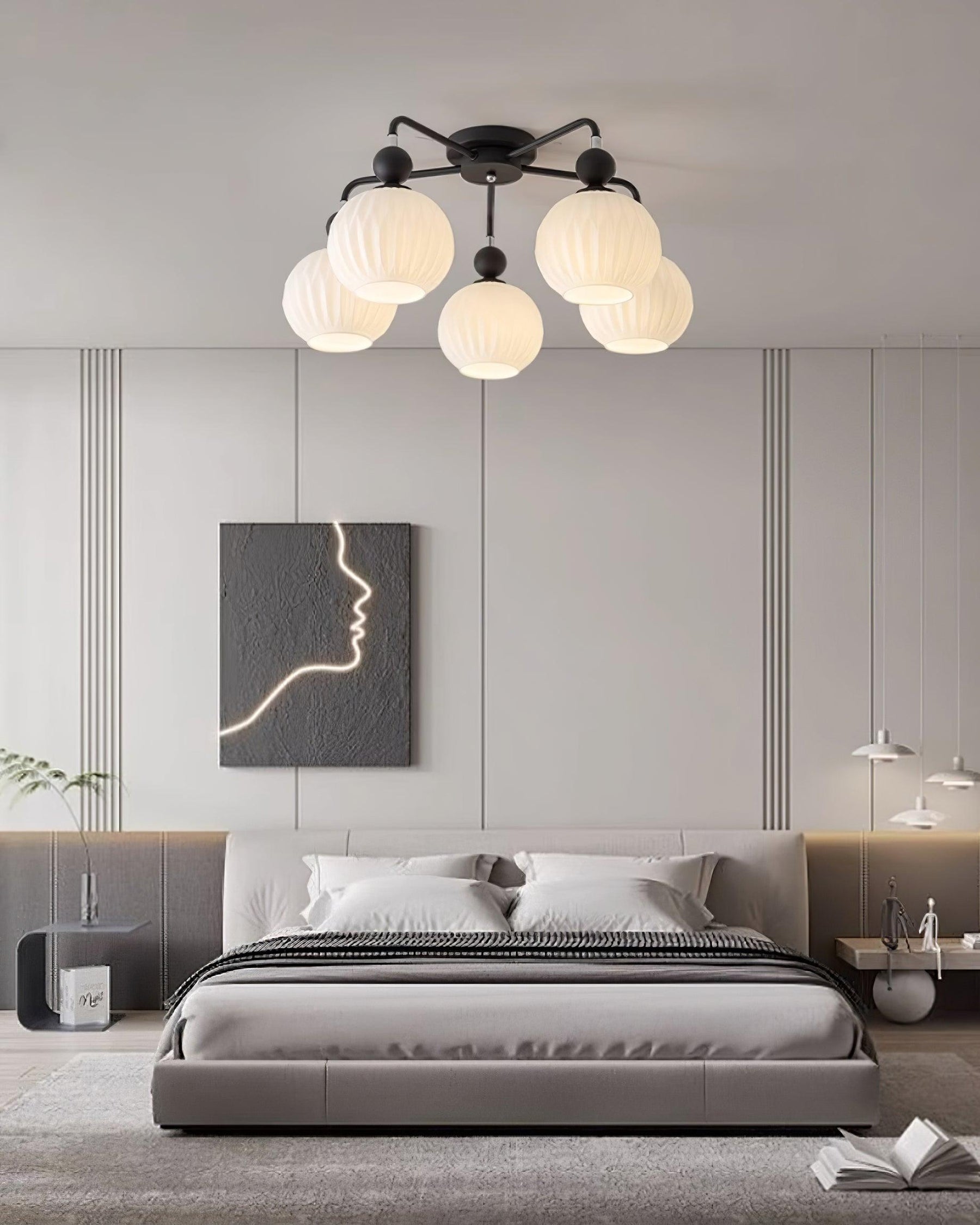 Lampe de Plafond Élégante en Verre - Design Moderne et Lumière Chaude
