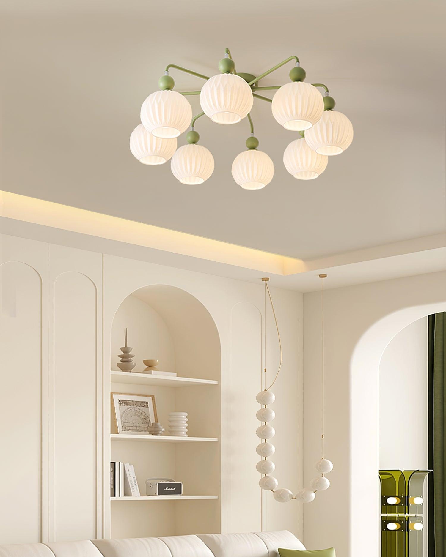 Lampe de Plafond Élégante en Verre - Design Moderne et Lumière Chaude