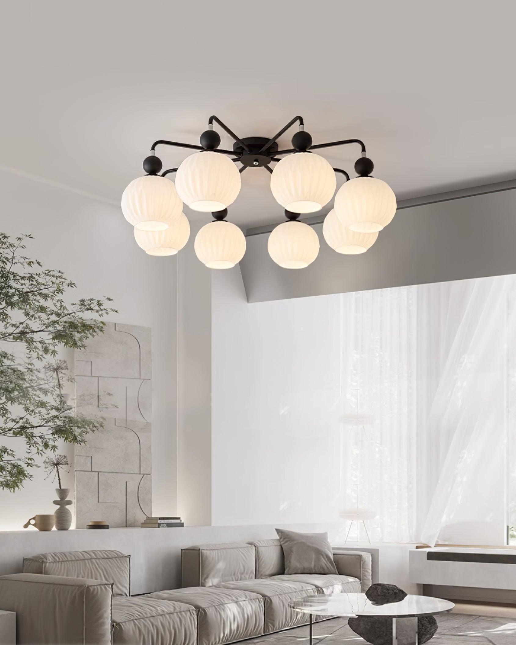 Lampe de Plafond Élégante en Verre - Design Moderne et Lumière Chaude