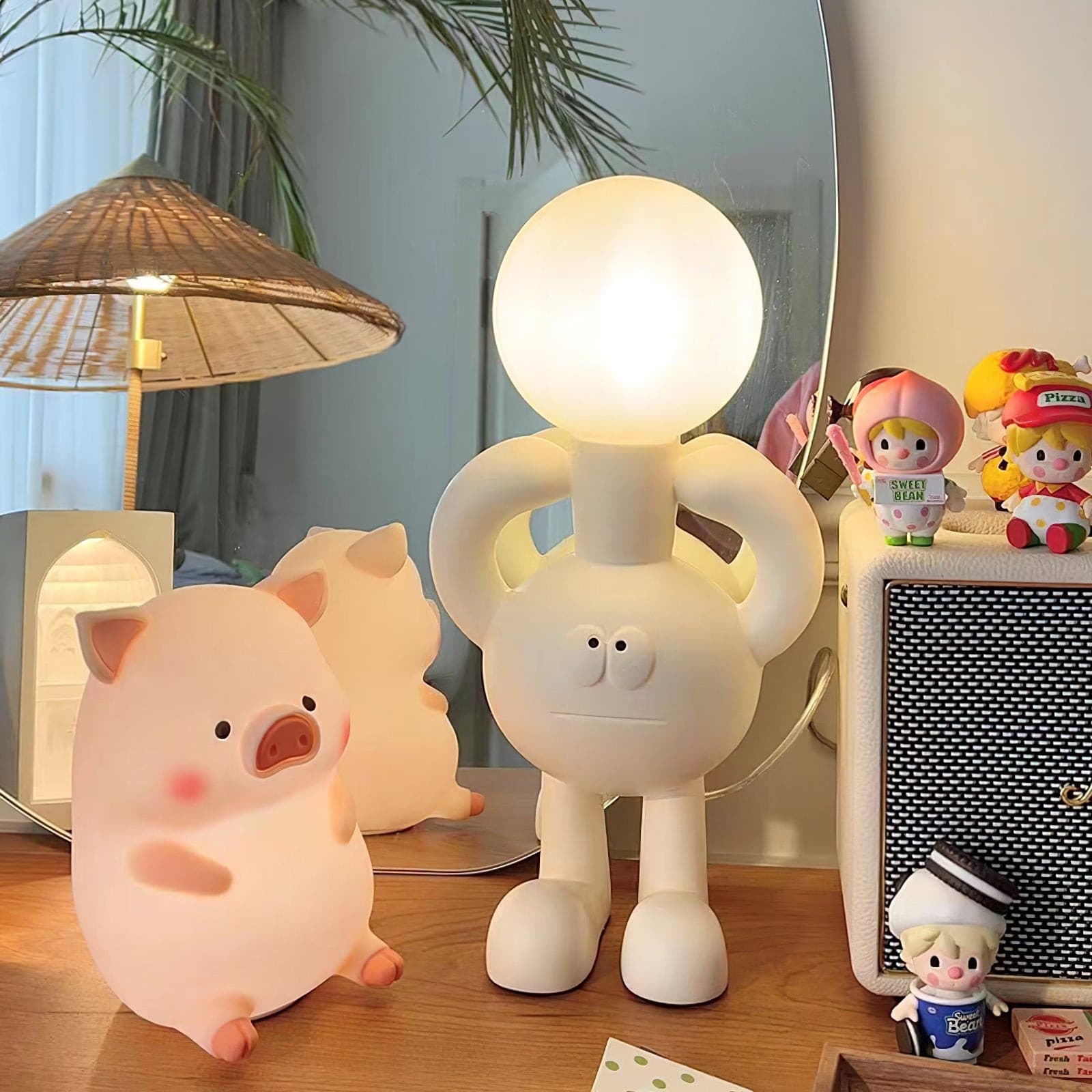 Lampe de Table Robotique - Design Créatif et Éclairage Joyeux