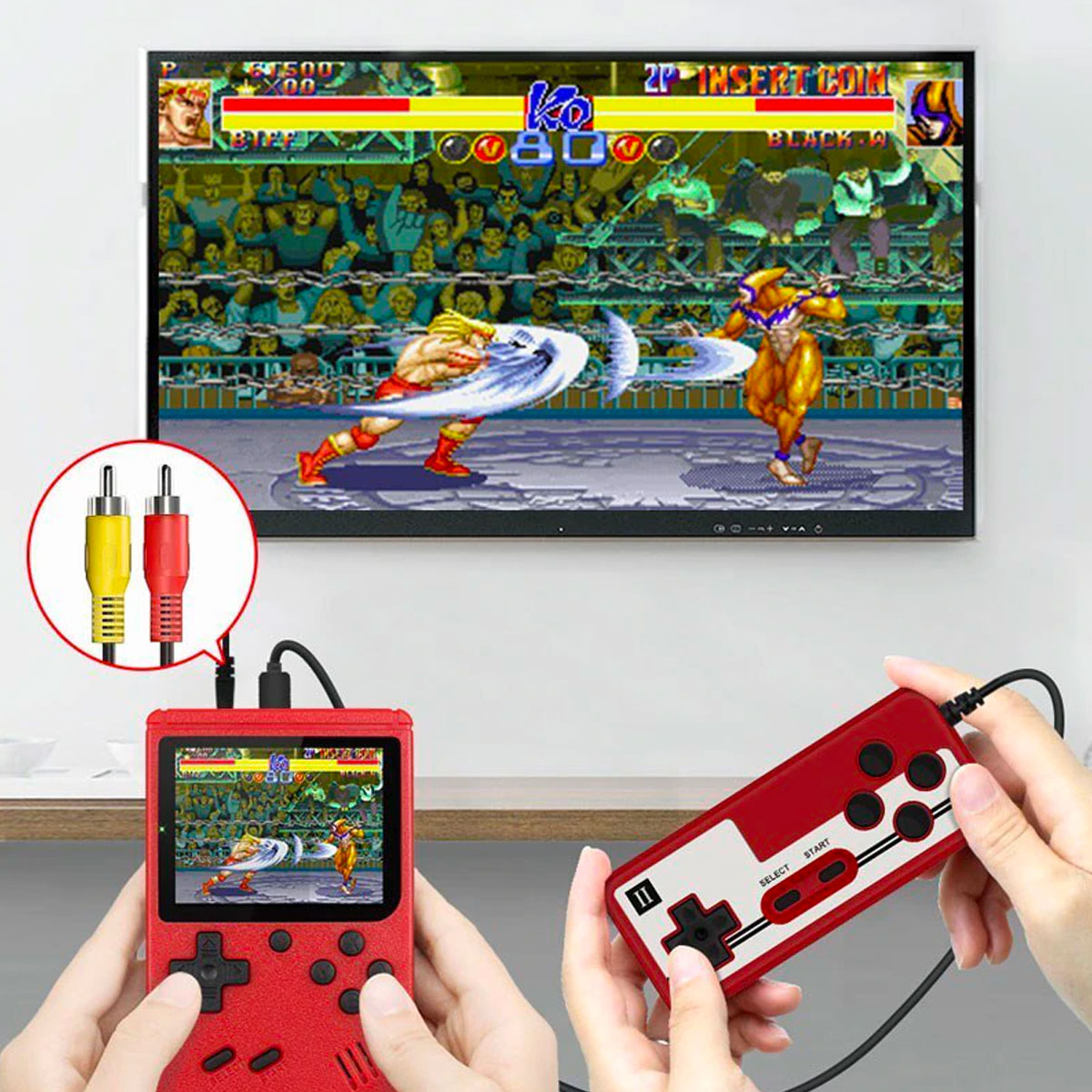 Console de Jeu Portable Rétro - 400 Jeux Classiques Intégrés