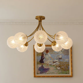 Lampe de Plafond Vintage en Verre - Ambiance Chaleureuse et Élégante