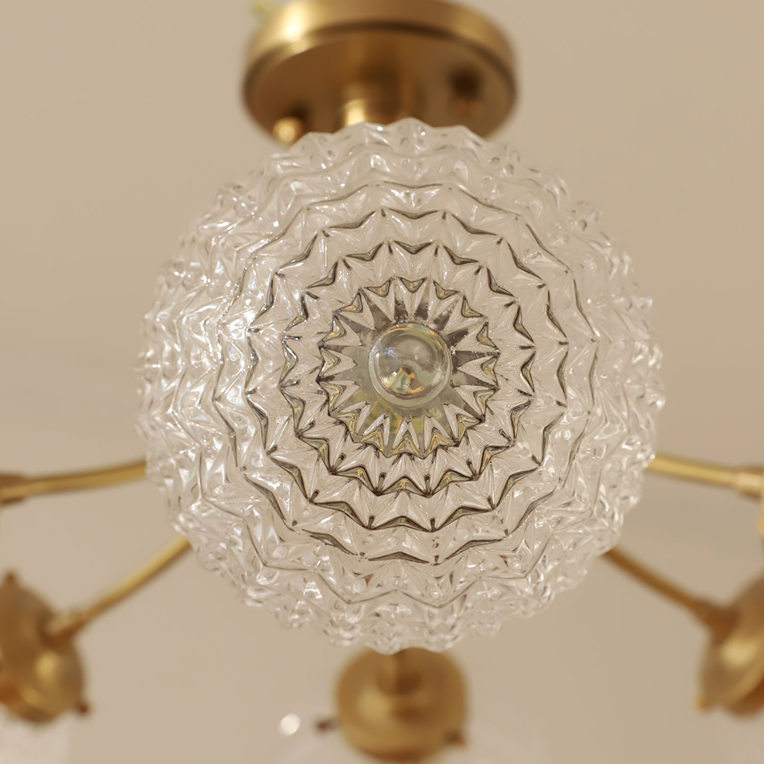 Lampe de Plafond Vintage en Verre - Ambiance Chaleureuse et Élégante