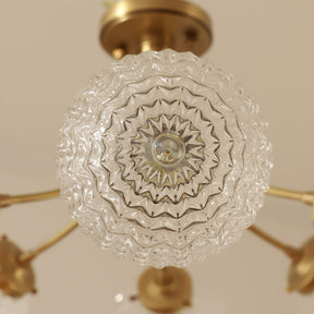 Lampe de Plafond Vintage en Verre - Ambiance Chaleureuse et Élégante