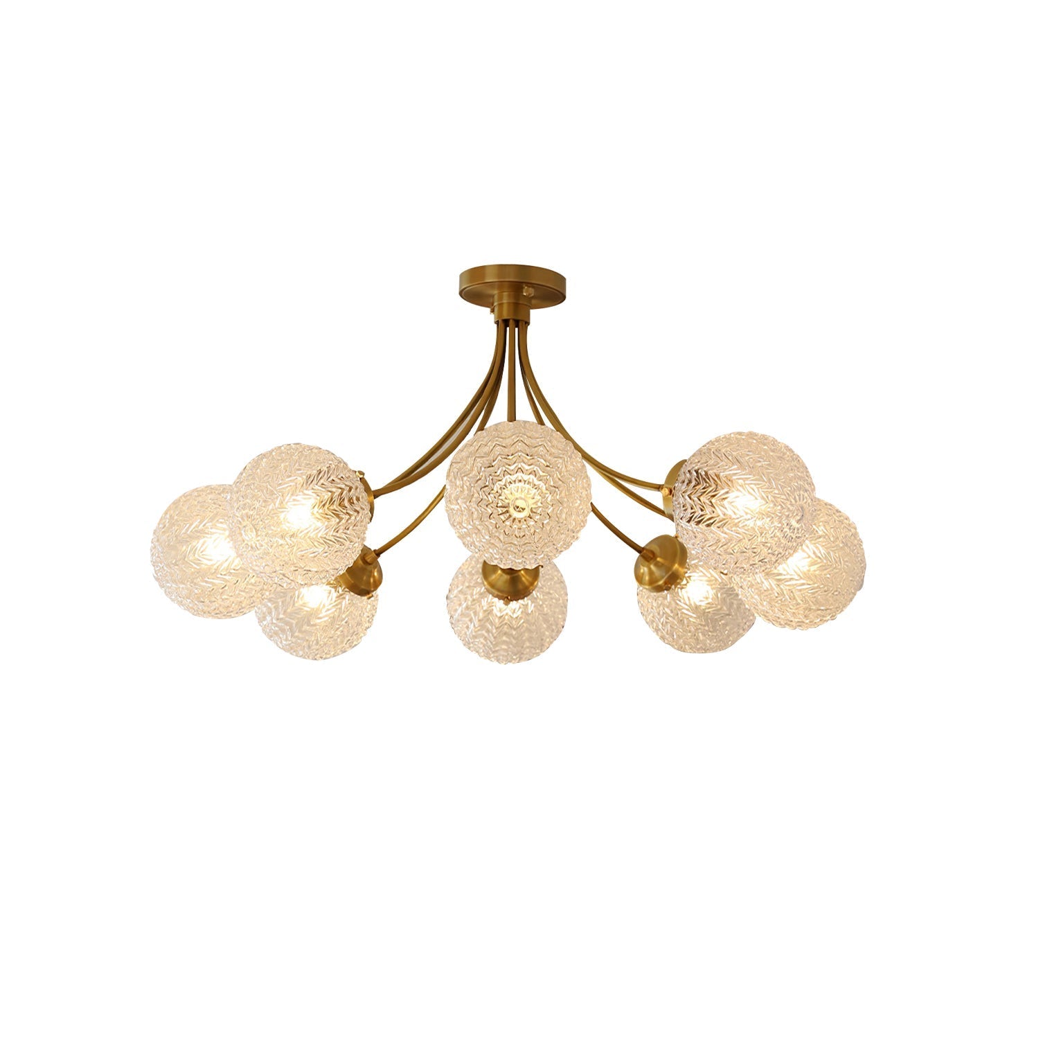 Lampe de Plafond Vintage en Verre - Ambiance Chaleureuse et Élégante