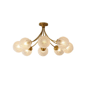 Lampe de Plafond Vintage en Verre - Ambiance Chaleureuse et Élégante