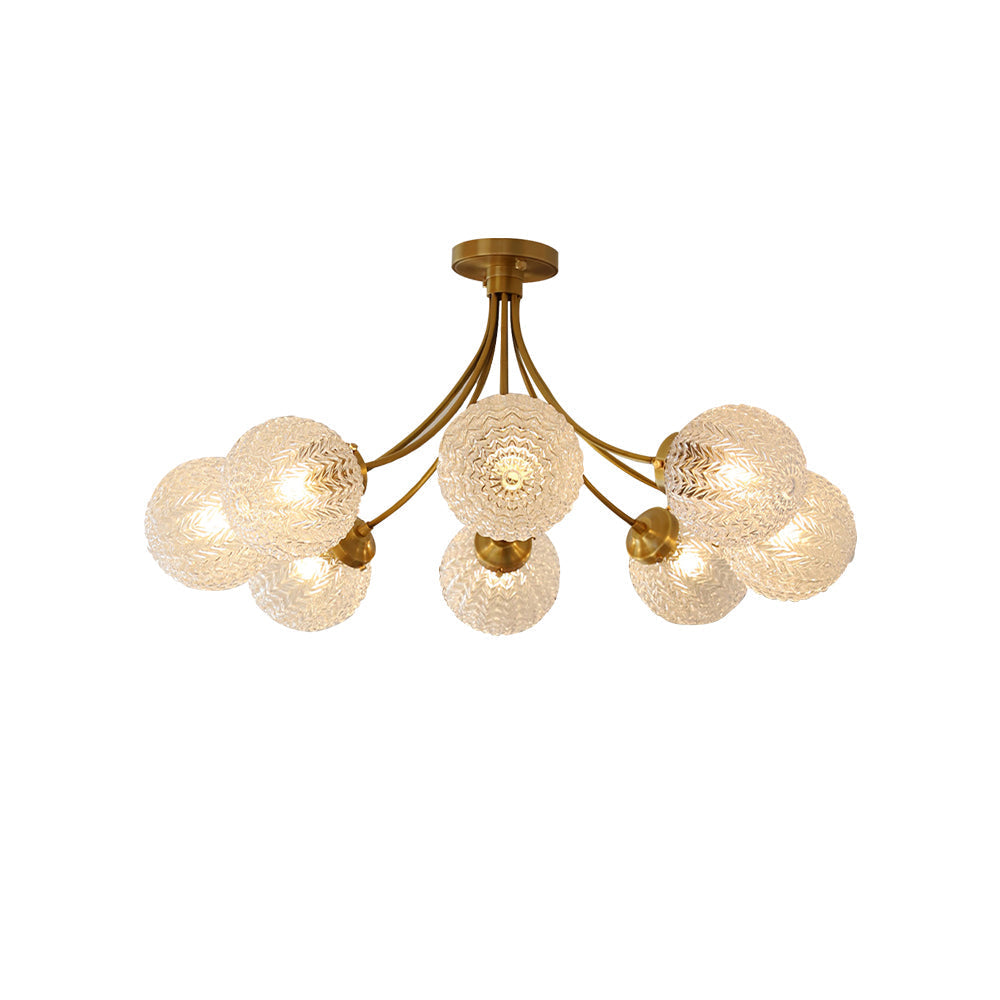 Lampe de Plafond Vintage en Verre - Ambiance Chaleureuse et Élégante
