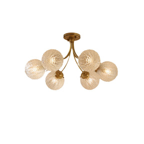Lampe de Plafond Vintage en Verre - Ambiance Chaleureuse et Élégante