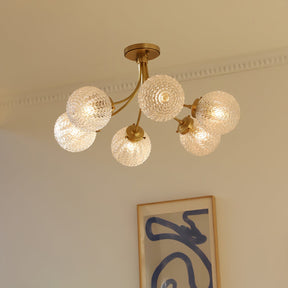 Lampe de Plafond Vintage en Verre - Ambiance Chaleureuse et Élégante