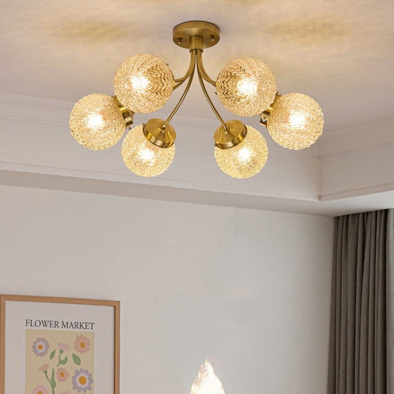 Lampe de Plafond Vintage en Verre - Ambiance Chaleureuse et Élégante