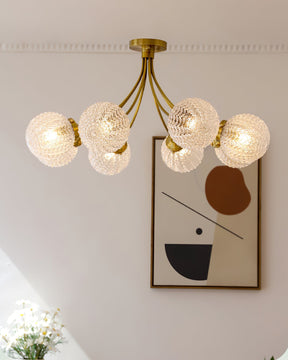 Lampe de Plafond Vintage en Verre - Ambiance Chaleureuse et Élégante