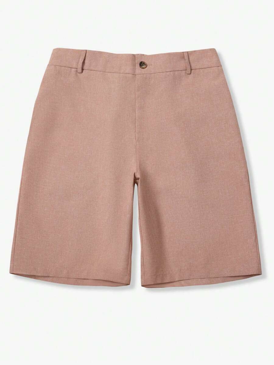 Shorts Bermuda Rétro à Taille Cordon - Style Vintage et Confort Respirant