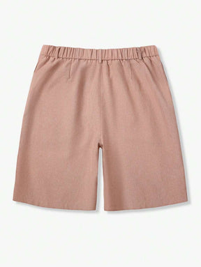 Shorts Bermuda Rétro à Taille Cordon - Style Vintage et Confort Respirant