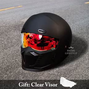 Casque de Moto Rétro Sécure - Coque ABS et Confort Optimal