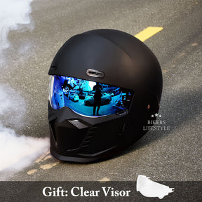 Casque de Moto Rétro Sécure - Coque ABS et Confort Optimal