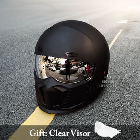 Casque de Moto Rétro Sécure - Coque ABS et Confort Optimal