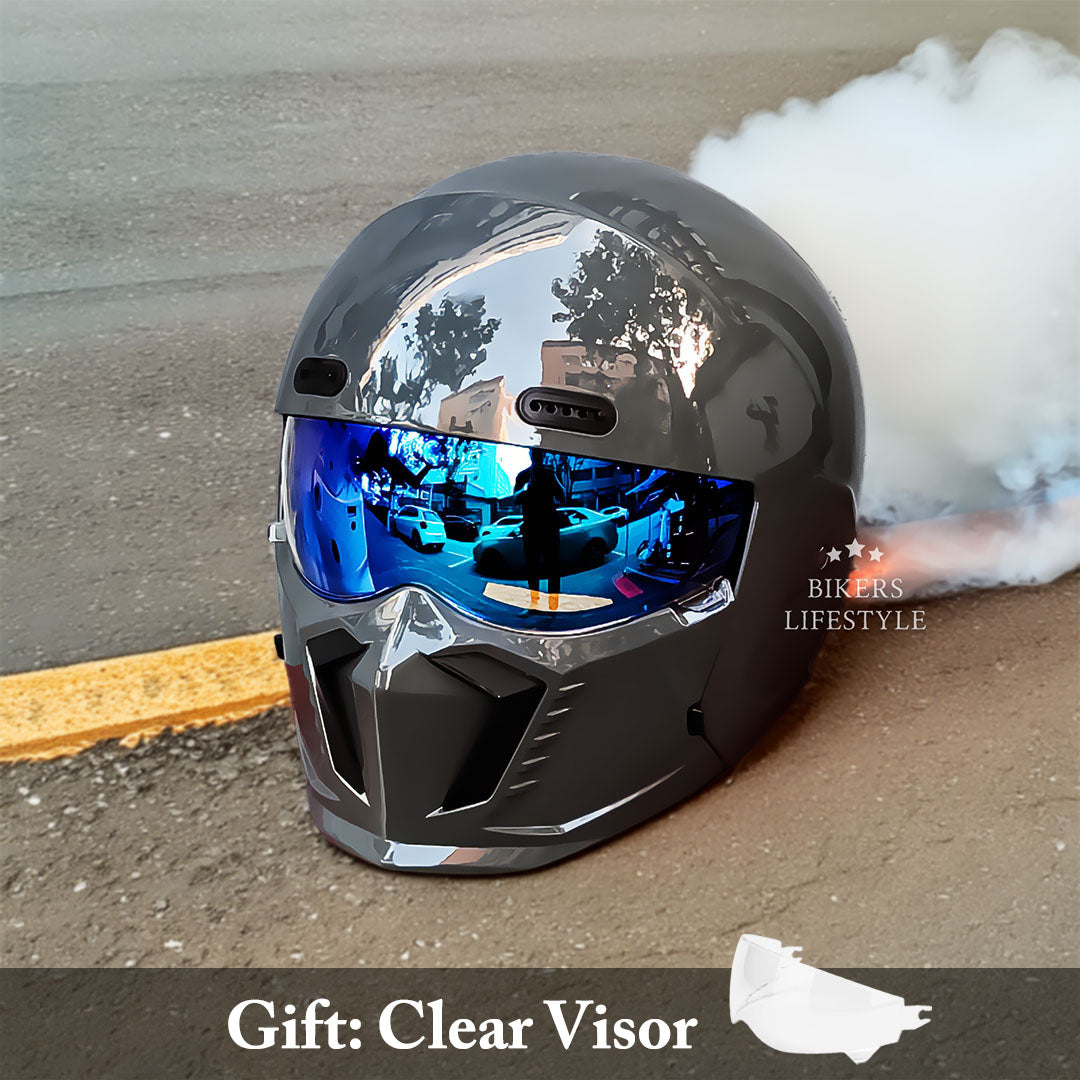 Casque de Moto Rétro Sécure - Coque ABS et Confort Optimal