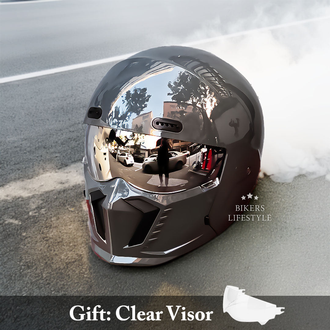 Casque de Moto Rétro Sécure - Coque ABS et Confort Optimal