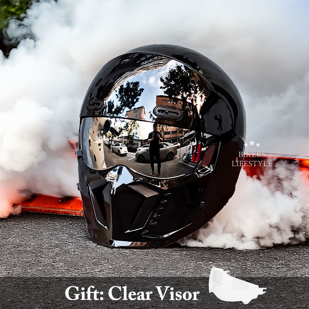 Casque de Moto Rétro Sécure - Coque ABS et Confort Optimal