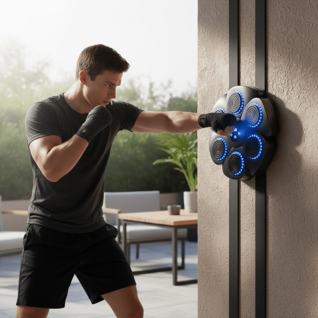 Machine de Boxe Interactive | Entraînement Rythmique avec Musique et Lumières