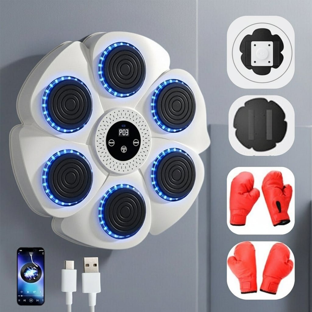 Machine de Boxe Interactive | Entraînement Rythmique avec Musique et Lumières