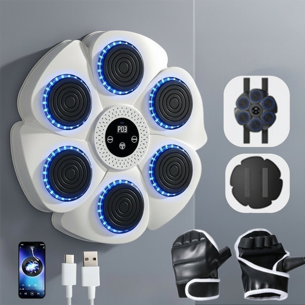Machine de Boxe Interactive | Entraînement Rythmique avec Musique et Lumières
