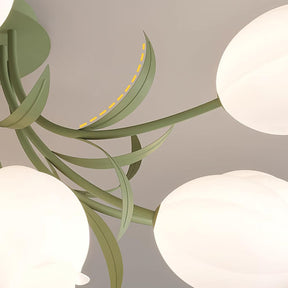 Lampe de Plafond Élégante en Métal - Design Floral et Lumière Douce
