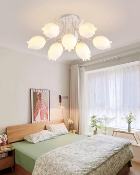 Lampe de Plafond Élégante en Métal - Design Floral et Lumière Douce